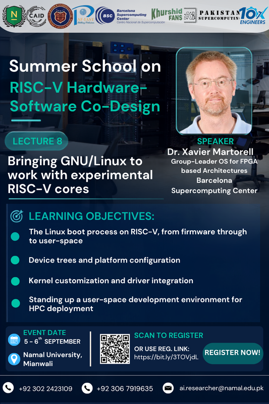 Lecture 7 poster: Bringing GNU/Linux to work with experimental RISC-V cores