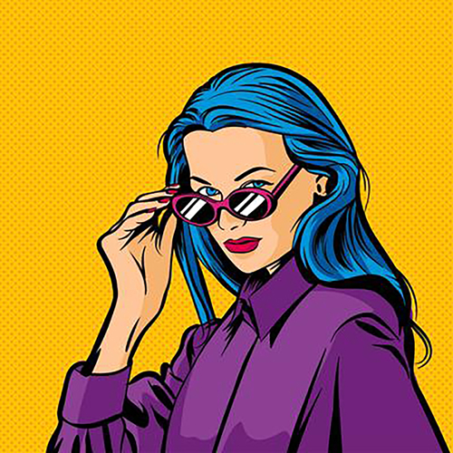 woman pop art vector