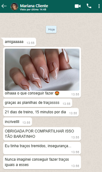 Depoimento sobre evolução nos traços de Nail Art