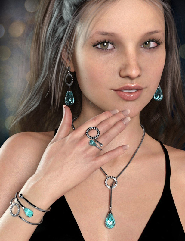 Droplet Jewelry for Genesis 8 Female(s)