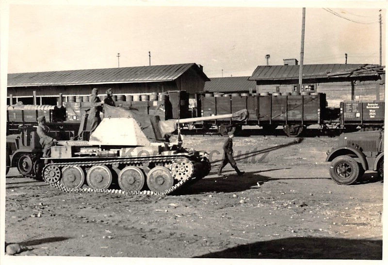 Panzerjäger 38 Marder III Bahnhof Orel Russland 