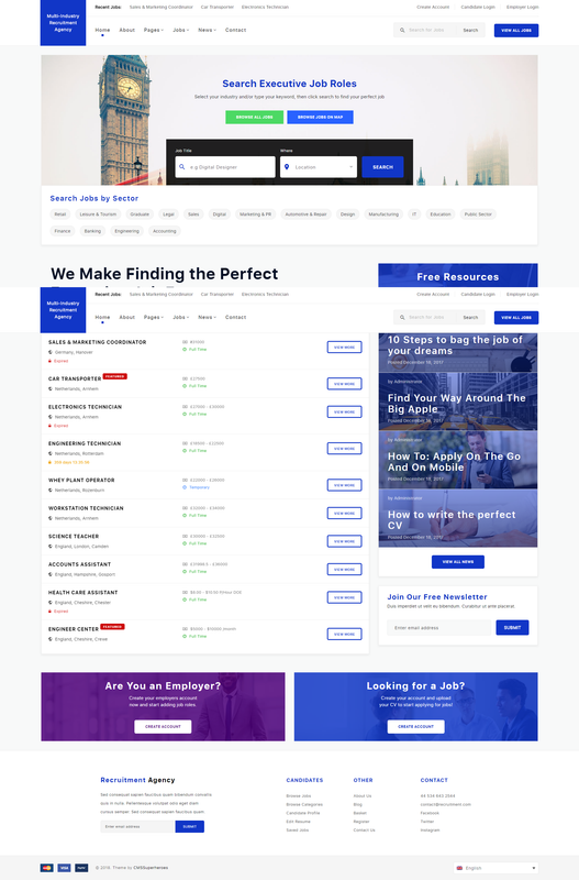 Recruitment Agency – Multi industry recruitment theme