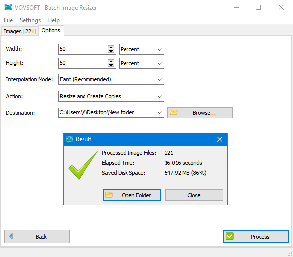 VovSoft Batch Image Resizer 2.0