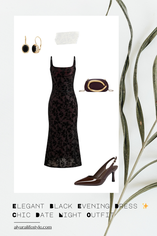 Elegant Black Evening Dress ✨ Classy Date Night Outfit