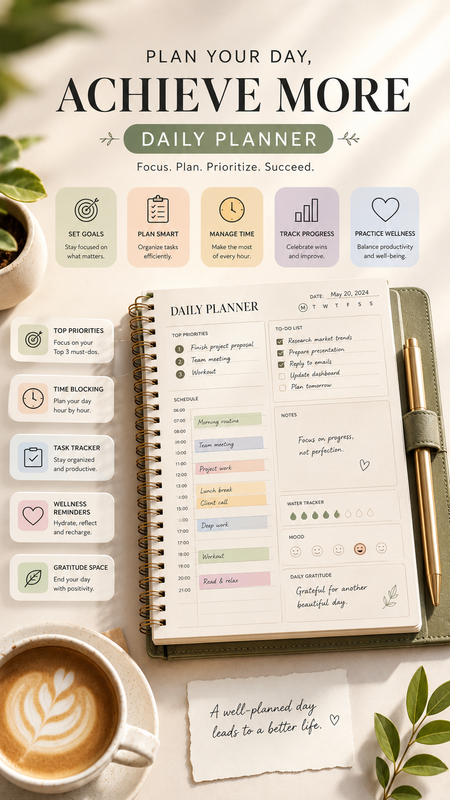 Daily Planner Template Preview Generator