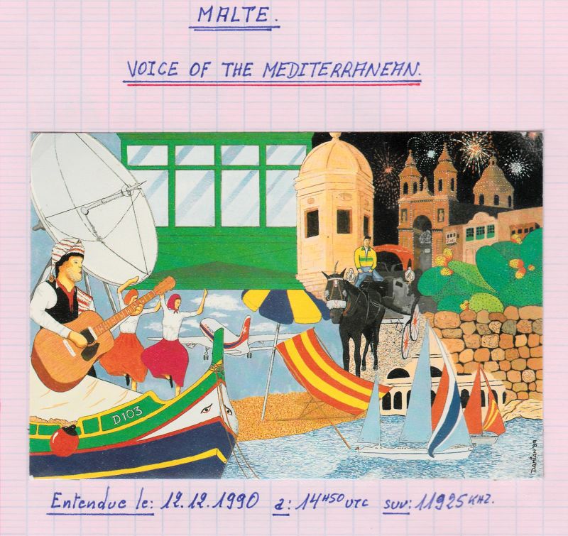 QSL de la Voice of the Mediterranean QSL-Voice-of-the-Mediterranean-90-MALTE