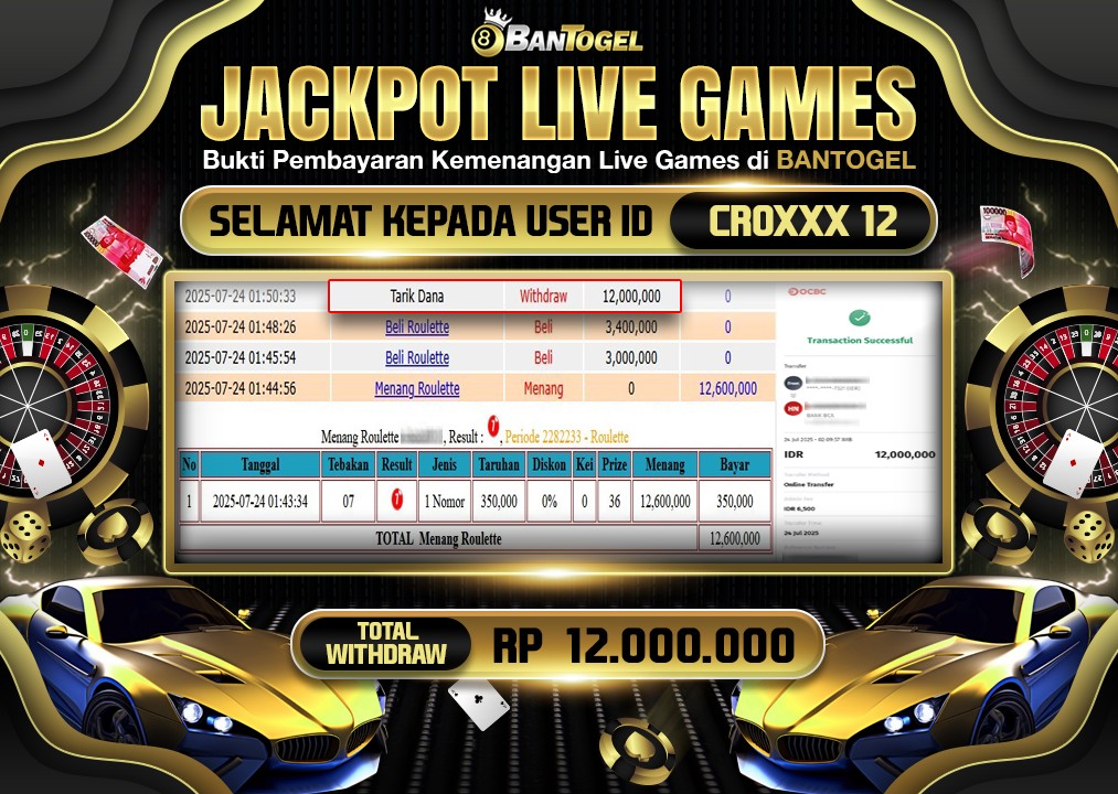 BUKTI JACKPOT LUNAS BANTOGEL