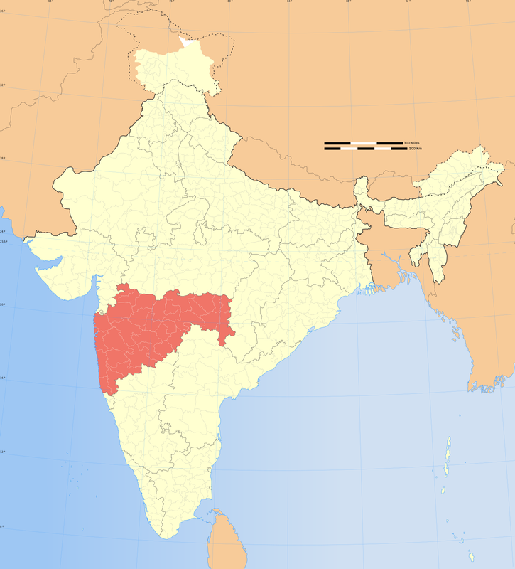 Maharashtra Location in India