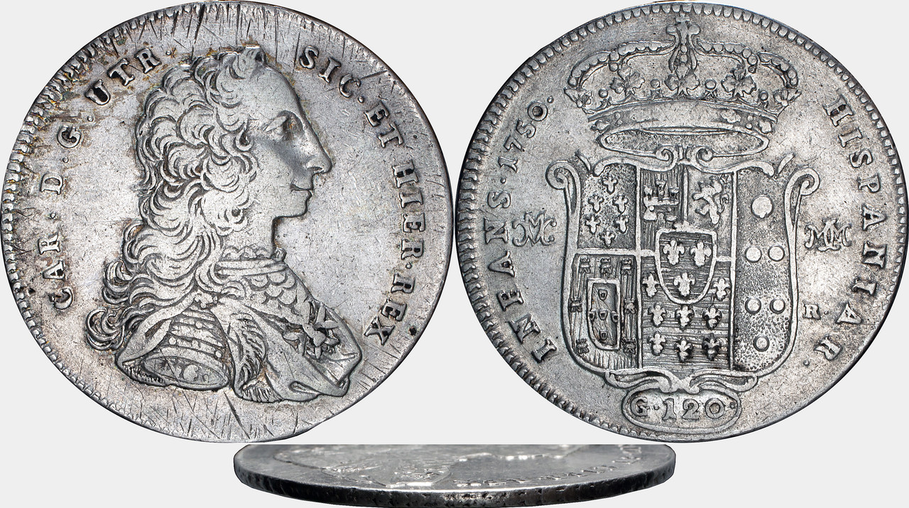 120 Grana 1750. Carlos de Borbón - Carlos VII. Nápoles 120-Grana-Carlos-III-1750-N-poles-g72
