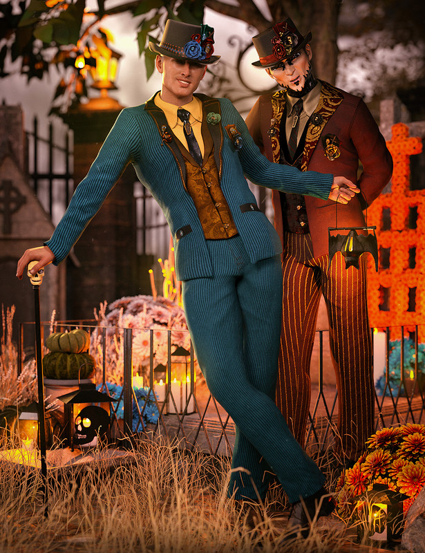 Dia De Los Muertos Male Outfit Textures