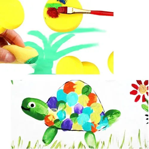 Set Esponjas Redondas Pomas sintético seda En Goma Espuma Para Trabajar Cerámica Stencil ideales para Difuminar Pintura con Acrílicos 