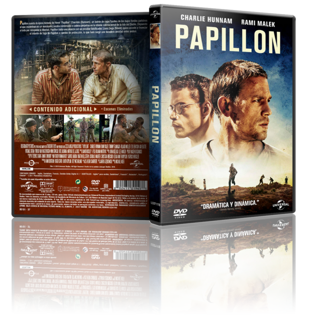 Portada - Papillon [Estreno 2019] [DVD9Custom] [Pal] [Cast/Ing] [Sub:Varios] [Aventuras] [2017]