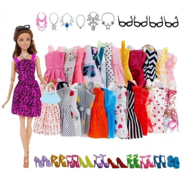 ΡΟΥΧΑ ρούχα ΦΟΡΕΜΑΤΑ φόρεμα ΠΑΠΟΥΤΣΙΑ κούκλες ΑΞΕΣΟΥΑΡ για κούκλα Barbie |  zella.gr