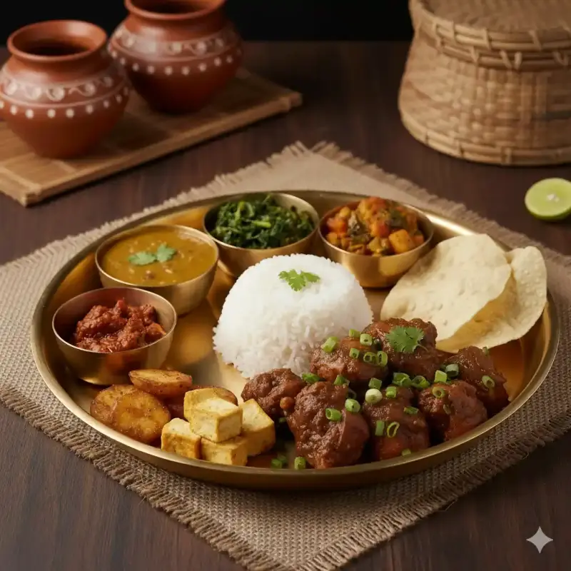 Mutton Bhutan Khaja Set