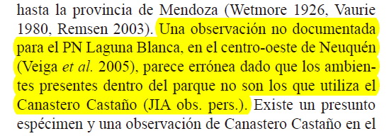 Segun Areta Nuestras Aves 57: 54-59, 2012