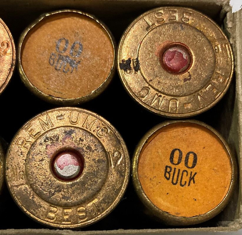 WWII M19 Brass Shotgun Shells 00-Buck - Boxes and Spam Can