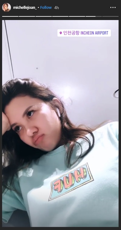 Michelle Joan di Bandara Internasional Incheon