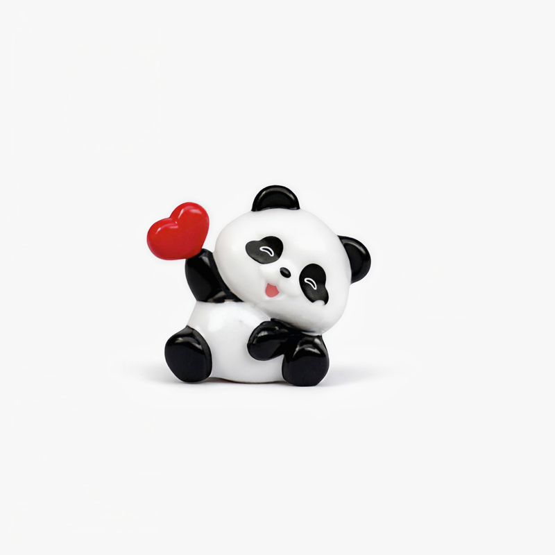 panda with heart