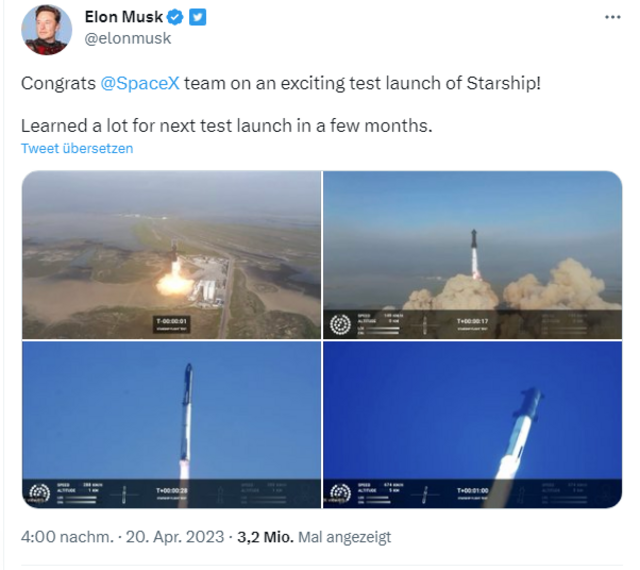 Gratulation an das SpaceX Team