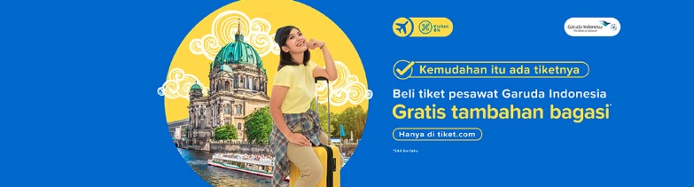 Promo gratis tambahan bagasi garuda Indonesia di tiket.com