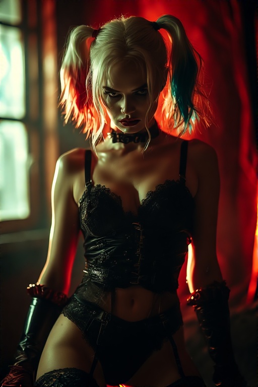 Harley-Quinn-in-black-Gothic-u-11
