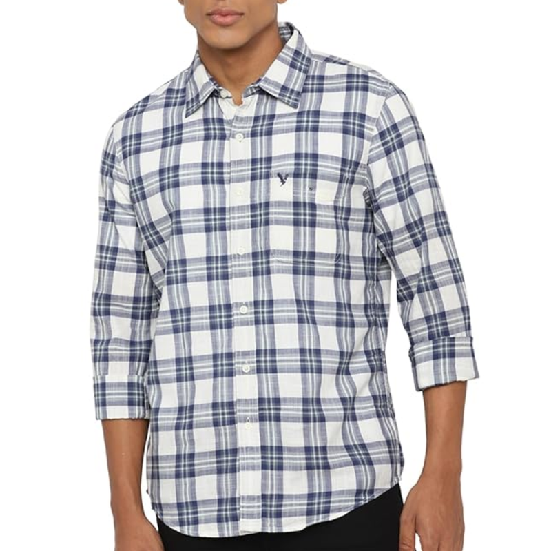 American Eagle Men’s Checkered Regular Fit Shirt for Men