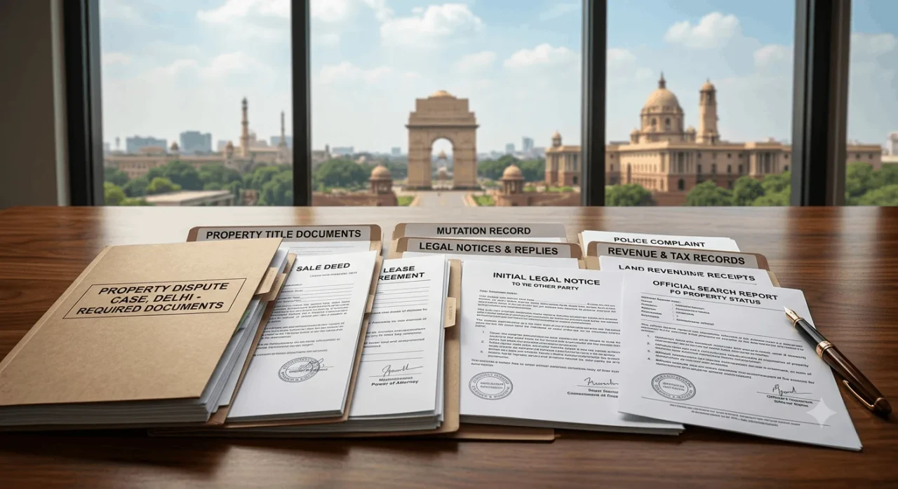 Documents Required for Property Dispute Case in Delhi