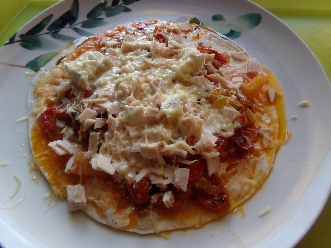 tortilla façon pizza