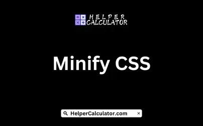 Minify CSS