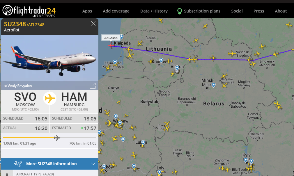 Российские авиакомпании начали облетать Беларусь, - СМИ - Цензор.НЕТ 8662