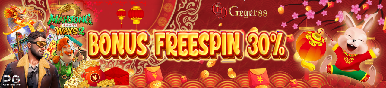 BONUS FREE SPIN MURNI TOTAL 30% PG SOFT