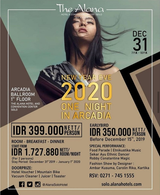 Acara Tahun Baru 2020 di The Alana Hotel & Convention Center Solo
