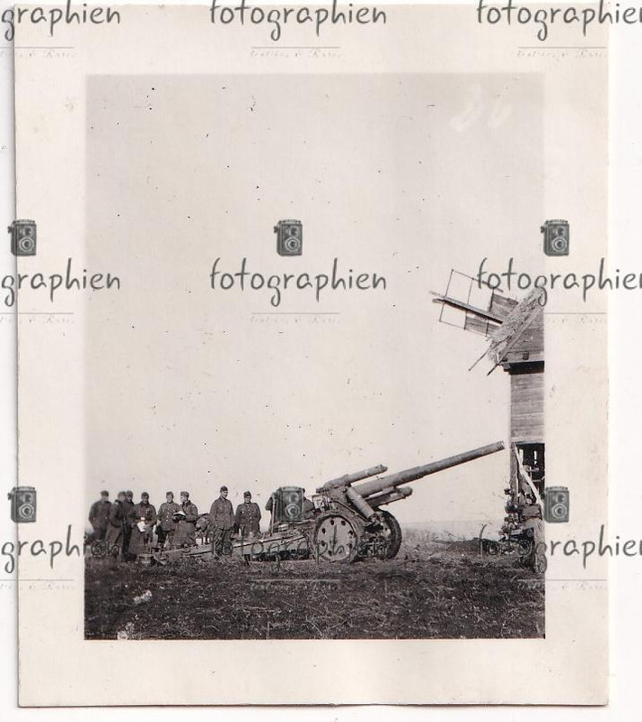 orginal Foto 2. Weltkrieg Russland Artillerie Geschütz Windmühle 1942