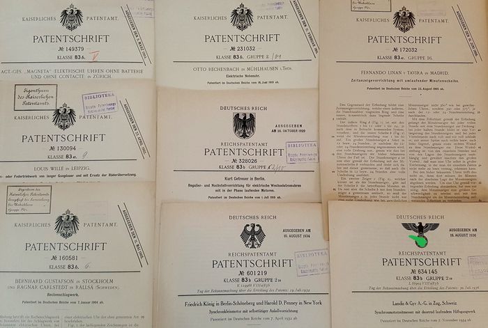 101 Documentos de Registo de Patentes Relojoeiras 9