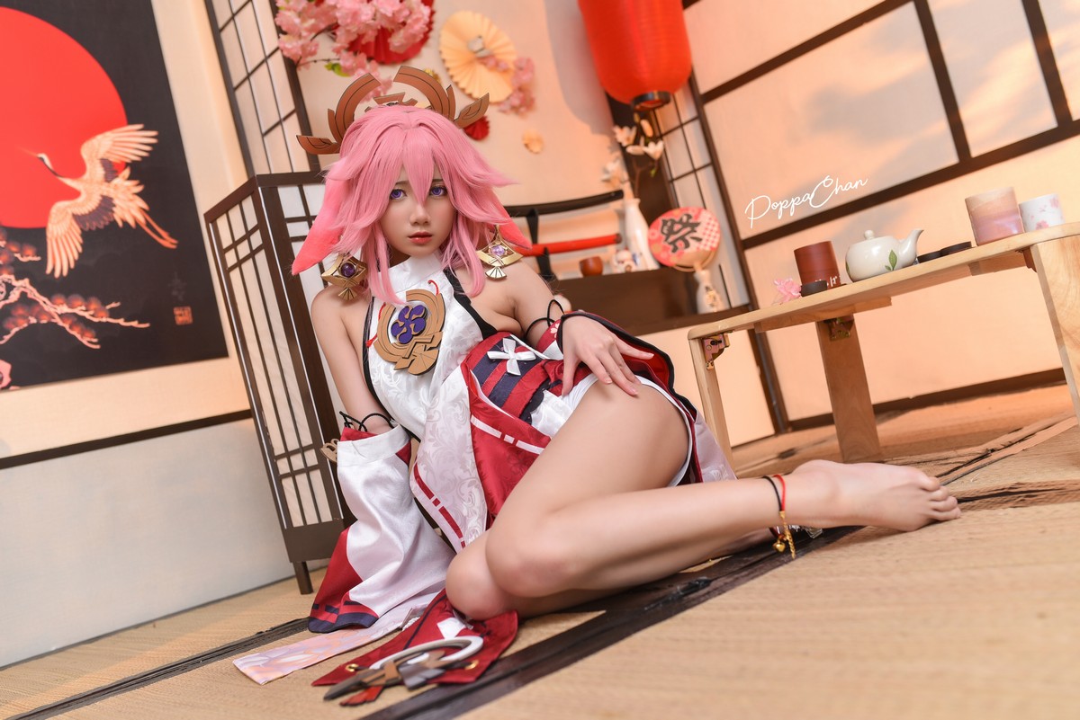 PoppaChan Yae Miko Cosplay (Genshin Impact) – 55 Photos 224MB插图5