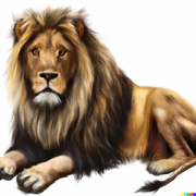 DALL-E-Hyperrealistic-lion-White-background