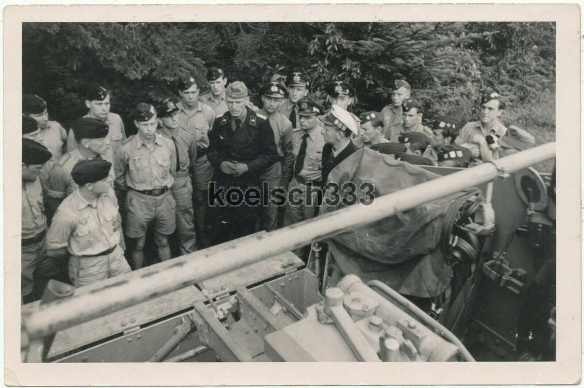 !!! Brest 1944 U Boot U 373 Besatzung bei Panzerjäger Komp. am Marder IIId