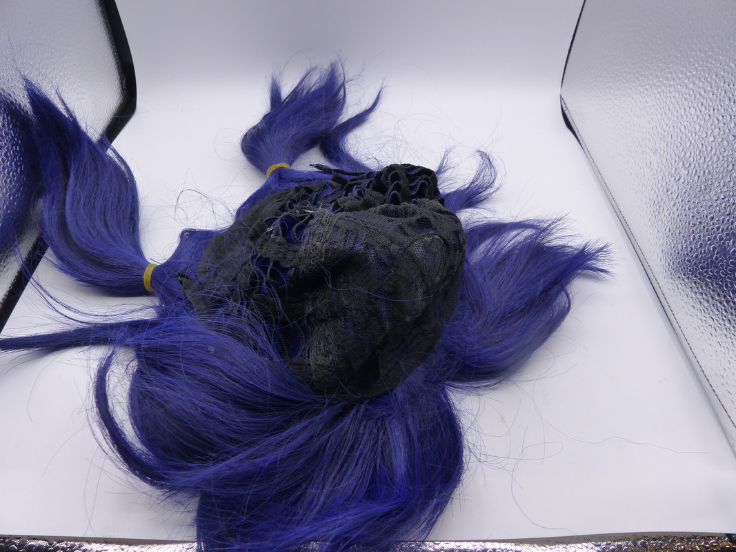 HAIR WIG 14" DARK BLUE STRAIGHT