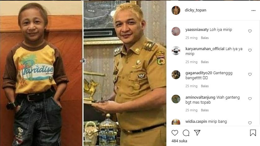 Dicky Topan pamer foto mirip Pasha Ungu