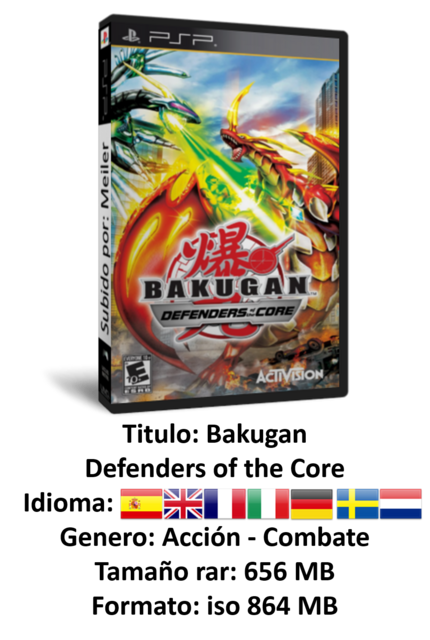 Bakugan Defenders of the Core [PSP] [EUR] [ISO] [Google Drive] [Mediafire]  Español - English - Français - italiano - Deutsch 1 link