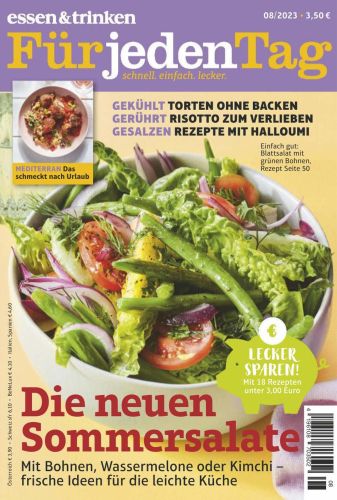 Cover: Essen und Trinken für jeden Tag Magazin August No 08 2023
