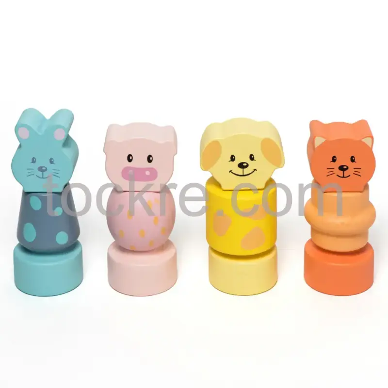 Oh My Baby Stacking Toys – Rabbit, Dog, Pig & Bear | Perfect for Pakistani Kids