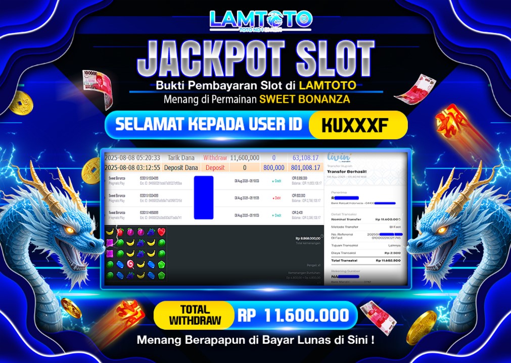 BUKTI JACKPOT LUNAS LAMTOTO