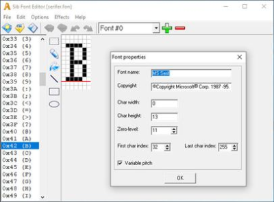 Sib Font Editor 2.24