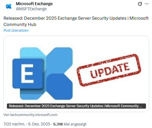 Exchange Server SU December 2025