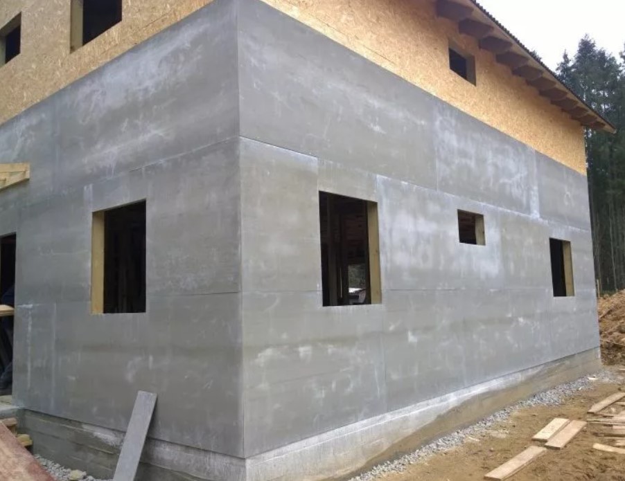 Применение цементно-стружечных плит в фасадных и внутренних отделках зданий