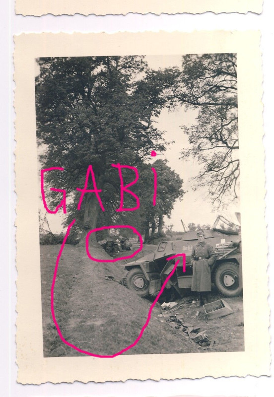 Foto 2.WK Panzer-Spähwagen Gabi abgeschossen Polen-Feldzug 13.Pz