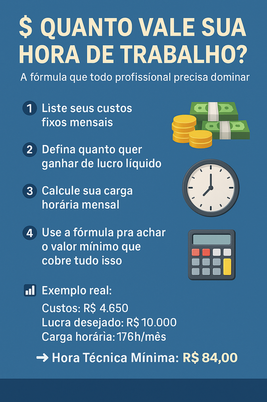 💲 Quanto Vale Sua Hora de Trabalho? A Fórmula que Todo Profissional Precisa Dominar