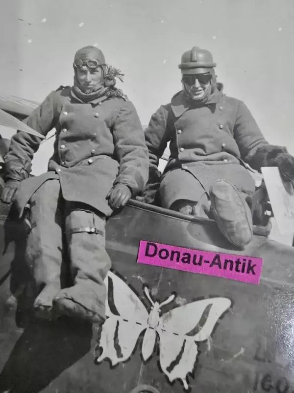 Foto Portrait 1.WK Jagdflieger Jasta Staffelwappen Kennung Flugzeug Flieger TOP (2)