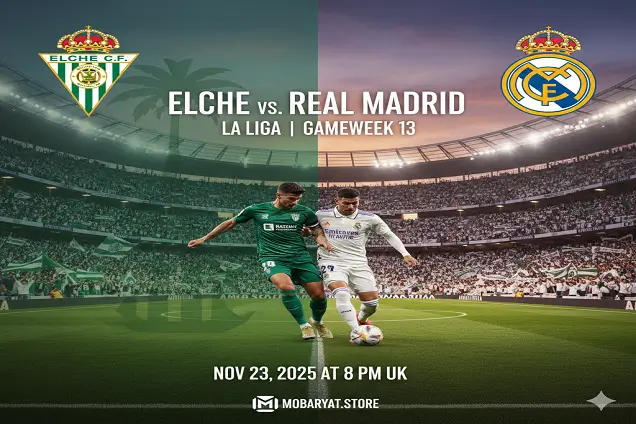 بث مباشر إلتشي ضد ريال مدريد | الدوري الإسباني الأسبوع 13